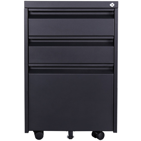 
Lalo Pure White Under Desk Mobile File Cabinet Desk Wheeled Iron Cabinet Company File Short Cabinet