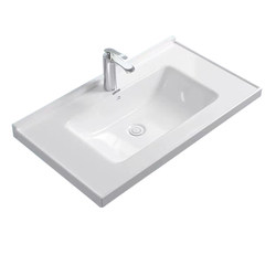 Wrigley bathroom cabinet ceramic integrated basin bathroom wash basin household wash basin semi-embedded Taichung cabinet basin