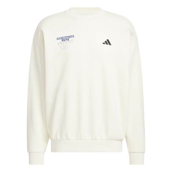 
Letter print comfortable and simple velvet basketball sports round neck pullover sweatshirt for men adidas Adidas