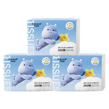 Bubandi Cream Moisturizing Soft Tissues 3 Large Packs 600 Tissues