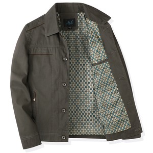 
Daddy's cotton jacket spring and autumn lapel tops middle-aged men's autumn clothes middle-aged and elderly men's jackets