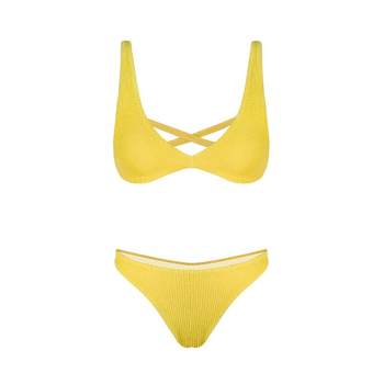 Yellow sexy triangular bikini Oceanmystery

