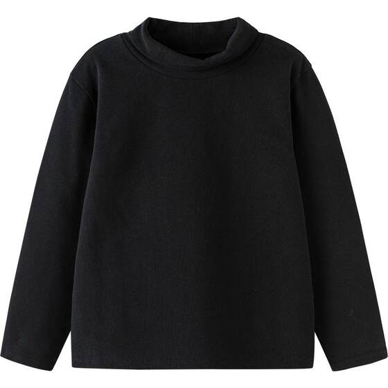 
Balabala children's long-sleeved T-shirt boys and girls bottoming shirt autumn and winter baby black turtleneck casual top