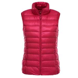 Lightly down vest female short -standing stand -up collar repairing the horse clipped the new down and winter new downhill shoulder large size outside wearing a woman