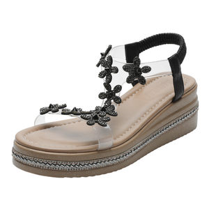 
Bellexia 2026 summer new style transparent rhinestone sandals women's fashion fairy style not tiring feet temperament high heels