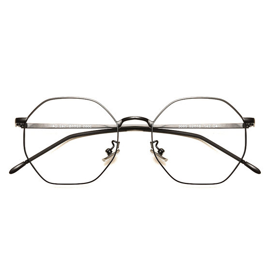 Eye frame mirror frame women irregular mirror frame male retro polygon myopia super light -light anti -blue light radiation glasses tide