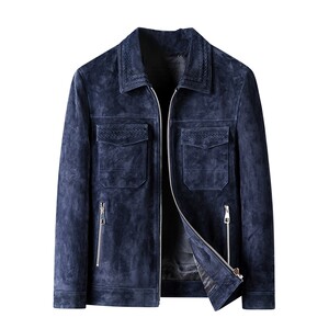 
[Sheepskin/Suede] Montagut Men's Genuine Leather Jacket 26 Spring Jacket Lapel Warm Jacket J