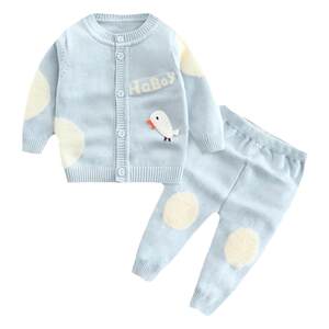 
Baby clothes, children's sweater set, autumn and winter style, men and women's cotton yarn sweater, newborn, 0-2 years old, skin-friendly