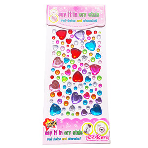 
Gem sticker children 3d three-dimensional crystal face decoration masquerade stage handmade sticker girl diamond sticker