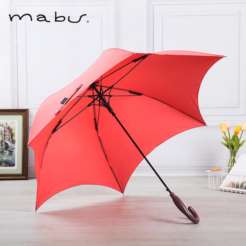 日本 Mabu 轻量玻纤 半自动长柄晴雨伞 双重优惠折后￥36包邮包税 淘金币可抵扣2.2元