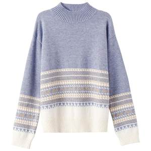 
OSA lazy style half turtleneck soft and waxy loose pullover sweater with sweater for women 2025 new autumn and winter