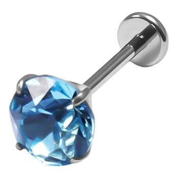 
Titanium alloy flash Huazi flat bottom earrings for sleeping without removal