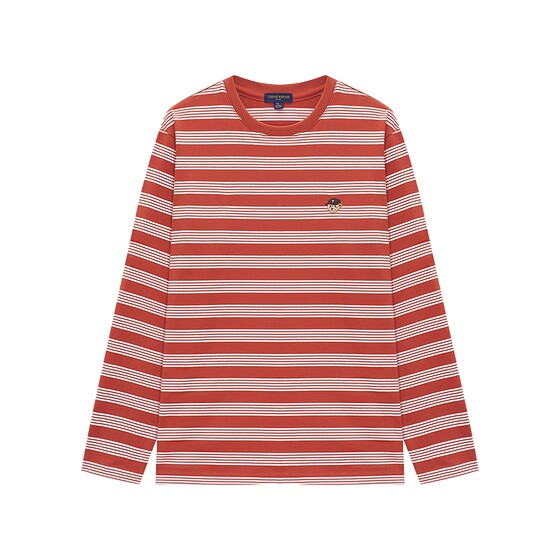 
TeenieWeenie Bear Men's Daily Casual Striped Comfortable Soft Long Sleeve T-Shirt