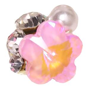 
2025 Internet celebrity hot style super flash crystal plum blossom love pearl zircon small pile diamond nail art decoration nail accessories