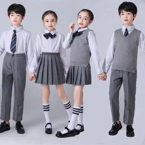 儿童校服英伦风中小学生大合唱演出服装幼儿园园服主持人礼服朗诵