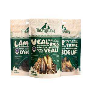 Meatyway Banquet New Zealand imported meat dried molar training reward dog snack calf rib bone molar rod