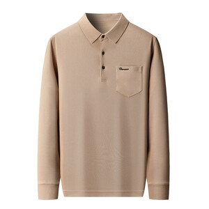 Woodpecker Real Pocket 100% Pure Cotton Long Sleeve T-shirt Men's Year of the Year of the Year of the Year of the Year of the Year of the Year of the Middle Age Big Red Daddy's Outfit T