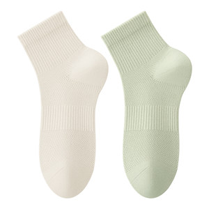 
Socks women's pure cotton summer thin socks 2026 new popular mesh breathable anti-odor spring and autumn mid-calf socks