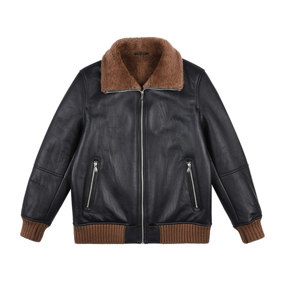 
Reddy Boer Men's Genuine Leather Jacket 2025 Winter New Sheepskin Genuine Leather All-in-One Warm Jacket for Men