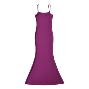 Younggirlday pure desire sexy body, thin shoulder strap can adjust the hip hip fishtail camisole dress long skirt