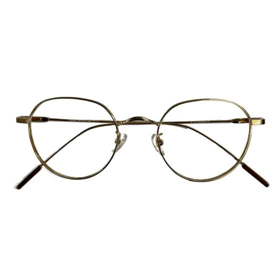 Retro golden silk glasses myopia female anti -blue light radiation protection ultra -light vegetarian face thin thin Korean eye eyes