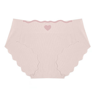 
Thin underwear women's ice silk triangle shorts seamless pure cotton antibacterial crotch naked mid-waist shorts new silky top