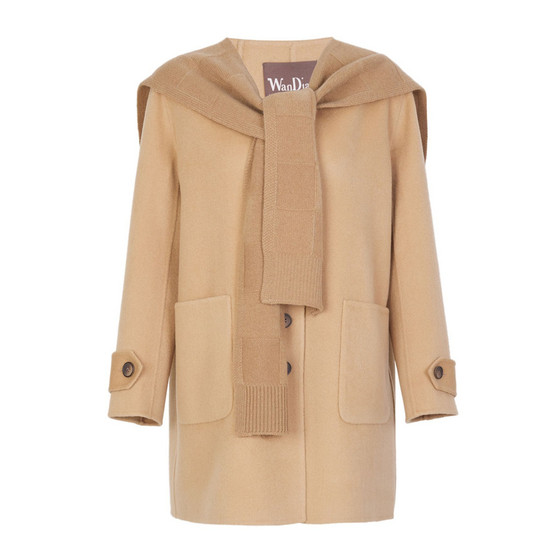 Wandian Lafite Camel long double -sided woolen coat winter new product two -piece shawl design 1234e11jx2
