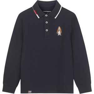 
Hush Puppies children's clothing boys' long-sleeved POLO shirt autumn new big children's casual T-shirt children's comfortable lapel t