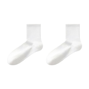 
[100% Cotton] Socks Men's Spring and Summer Thin Mid-Tube Socks 10A Antibacterial Sweat-Absorbent Breathable Deodorant Sports Socks