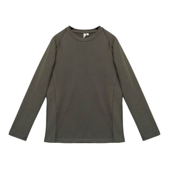2026 early spring new long-sleeved T-shirt women's round neck pure cotton carbon brushed loose thick knitted casual sports T