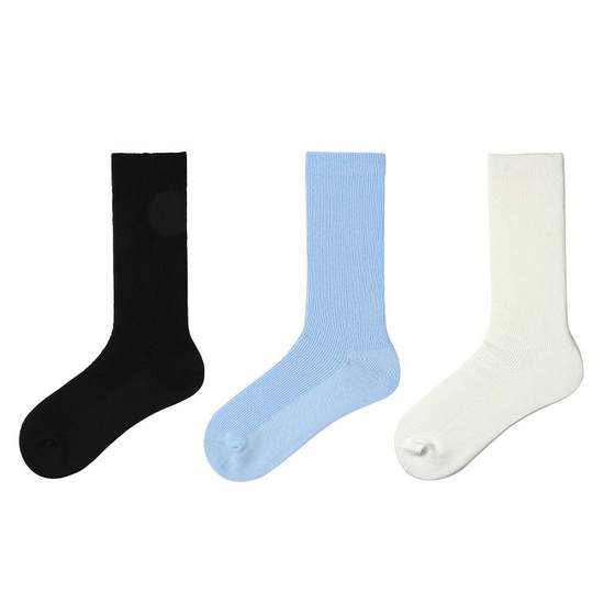 UBRAS pile socks, socks, sports socks, white black cotton socks, anti -deodorized loafers shoes socks, children 3 double autumn and winter