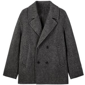 
[Pure Wool] Peacebird Men's Wet Jacket Men's Winter One-Handed Woolen Coat