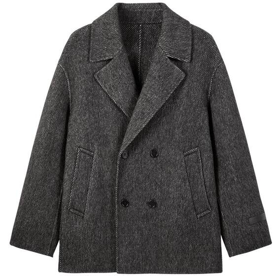
[Pure Wool] Peacebird Men's Wet Jacket Men's Winter One-Handed Woolen Coat