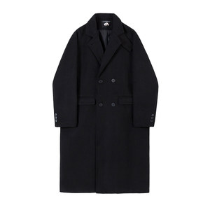 
MRCYC woolen coat men's mid-length wool coat in winter Korean loose thickened high-end over-knee windbreaker