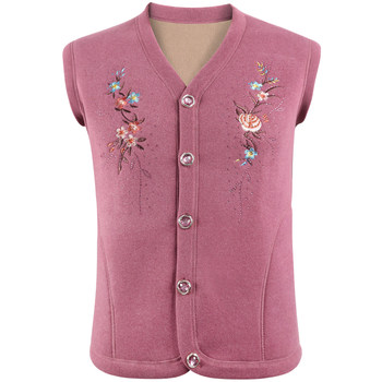 Warm vest for middle-aged and elderly women with velvet thickened cotton vest
