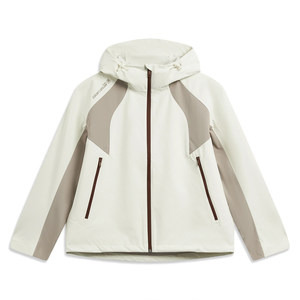 
Li Ning Outdoor CF Traceable Longshell Jacket Women's New Jacket Hooded Loose Spring Woven Casual AJDW040
