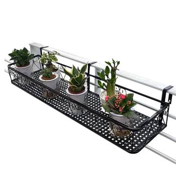 Hot-selling balcony flower stand iron hanging flower pot stand