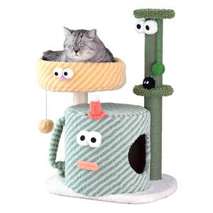 
Small monster cat climbing frame cat nest cat tree integrated small cat rack cat grab column cat scratching board big cat special for non-ground