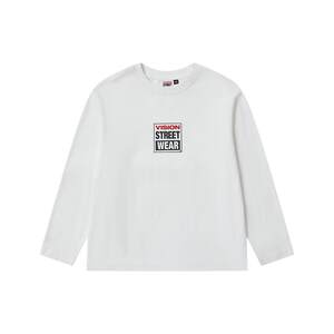 
VISION KIDS American retro classic BOX LOGO three-color round neck long-sleeved T-shirt for boys and girls in autumn and winter