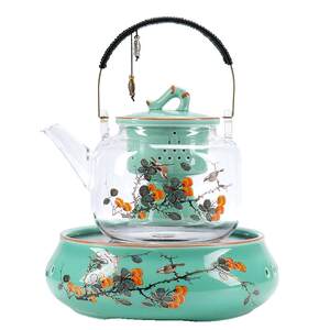 Electric Ceramics Cooking Tea Cooking Set Home Glass Boiled Teapot Tea Office Small Backed Teapot Steel Cashi Tea
