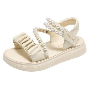 
Belle Children's Shoes Girls Open-toed Sandals Little Girls Pearl Fashion Shoes Summer Unslip Outdoor Children's Beach Sandals
