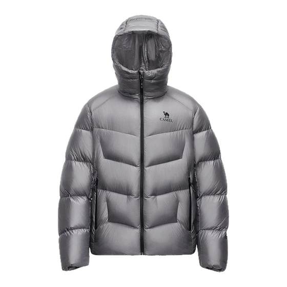 
[Goose Down] Camel Outdoor Down Jacket Winter New Women's Men's High Puff Anti-Drill Velvet Water-Repellent Jacket