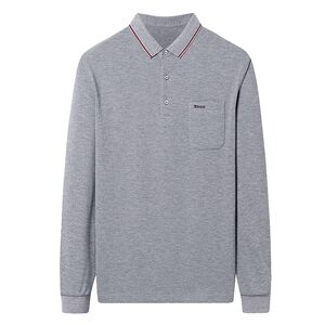 
Woodpecker Dad Spring Long Sleeve T-Shirt Men's Cotton Collared Polo Shirt 2026 Spring Red Animal Year Clothes