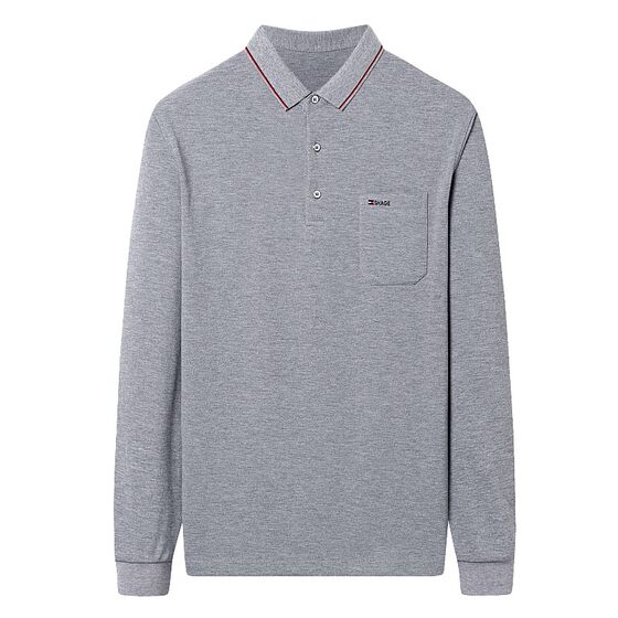 
Woodpecker Dad Spring Long Sleeve T-Shirt Men's Cotton Collared Polo Shirt 2026 Spring Red Animal Year Clothes