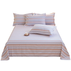 
Class A 100 pure cotton thickened old coarse cloth sheets single three-piece set pure cotton dormitory single quilt tatami kang sheet