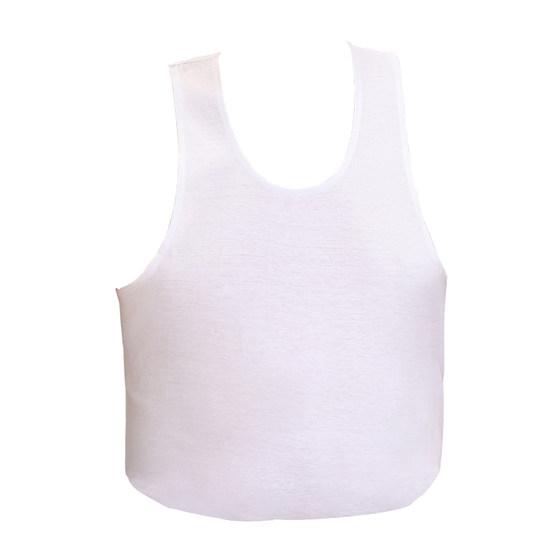 Middle -aged and elderly cotton vest sweater shirts Summer thin men's old man shirt all -cotton loose round neck short sleeve column