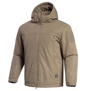 
Angken Outdoor Tactical Soft Shell Cotton Jacket Men's Winter Thickened Warm Windproof and Coldproof Clothing Multi-Pocket Hooded Jacket