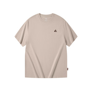 
Peak Xinjiang cotton T-shirt round neck short-sleeved pure cotton outdoor men's summer white new breathable sports top for women