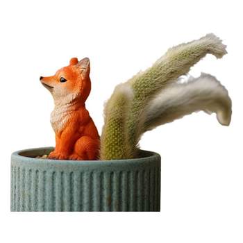 Nine -tailed fox multi -meat potted decorative ornaments
