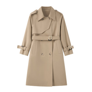 
Nagweier small windbreaker jacket for women's spring and autumn 2025 new super beautiful mid-length British style coat